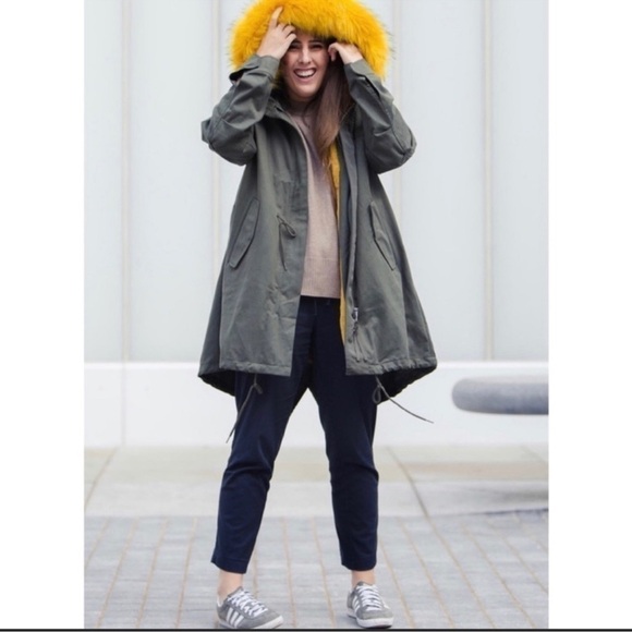 Zara Faux Fur Trimmed Hooded Parka Womens Medium - Picture 3 of 10